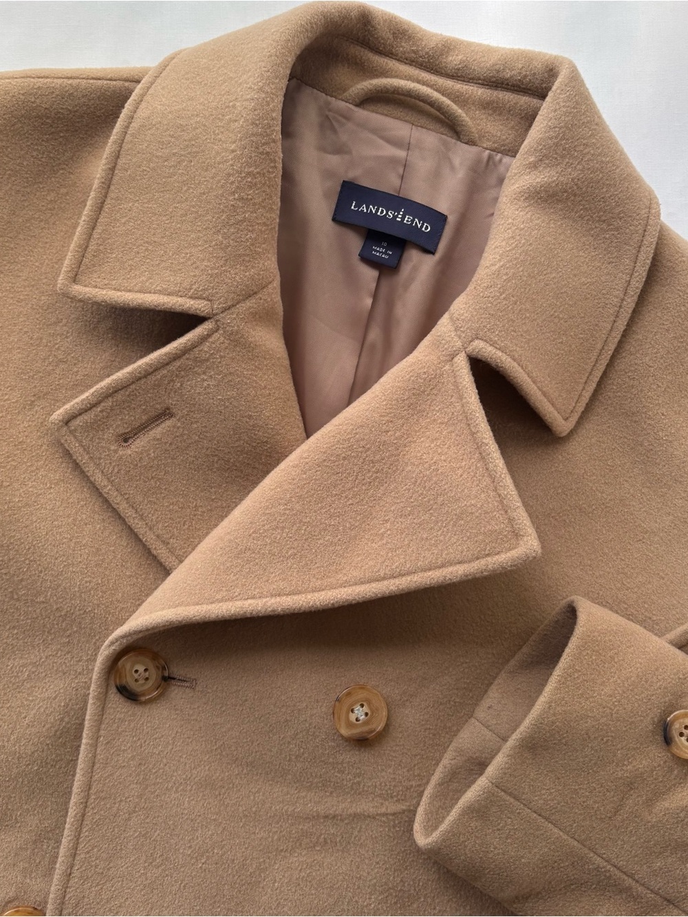 Lands’ End Wool Peacoat Size 10